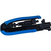 Universal Compression Connector Crimp Tool for F, BNC, RCA and RG11, RG-6, RG-59 Cable